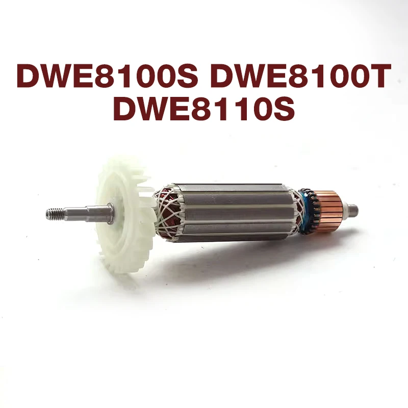 Power Tools Armature Parts DWE8100S DWE8100T DWE8110S Angle Grinder Armature Rotor Anchor Accessories Replacement ac220 240v armature stator replacement accessories for bosch ggs5000l straight grinder rotor armature anchor stator coil