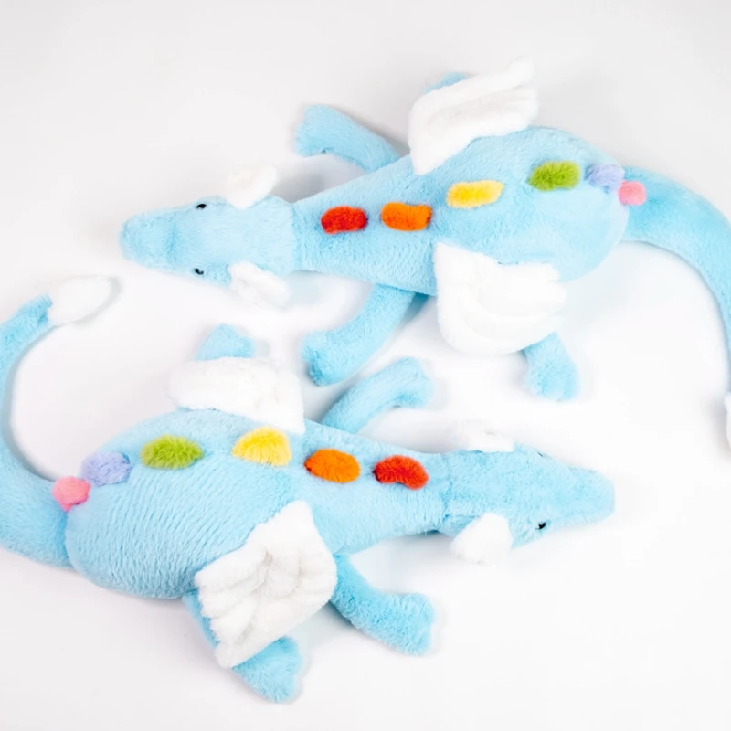 60-100CM Adorable Flying Dragon Animals Sky Blue Dolls Super Soft Throw Pillow Cartoon kawaii Birthday Christmas Gifts Decor