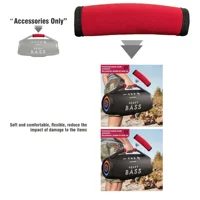 Dragonne de poignet robuste avec poignée de caisson de basses, accessoire stéréo de voiture en tissu rouge avec poignée antidérapante, Compatible avec l'amplificateur de voiture Spea 6