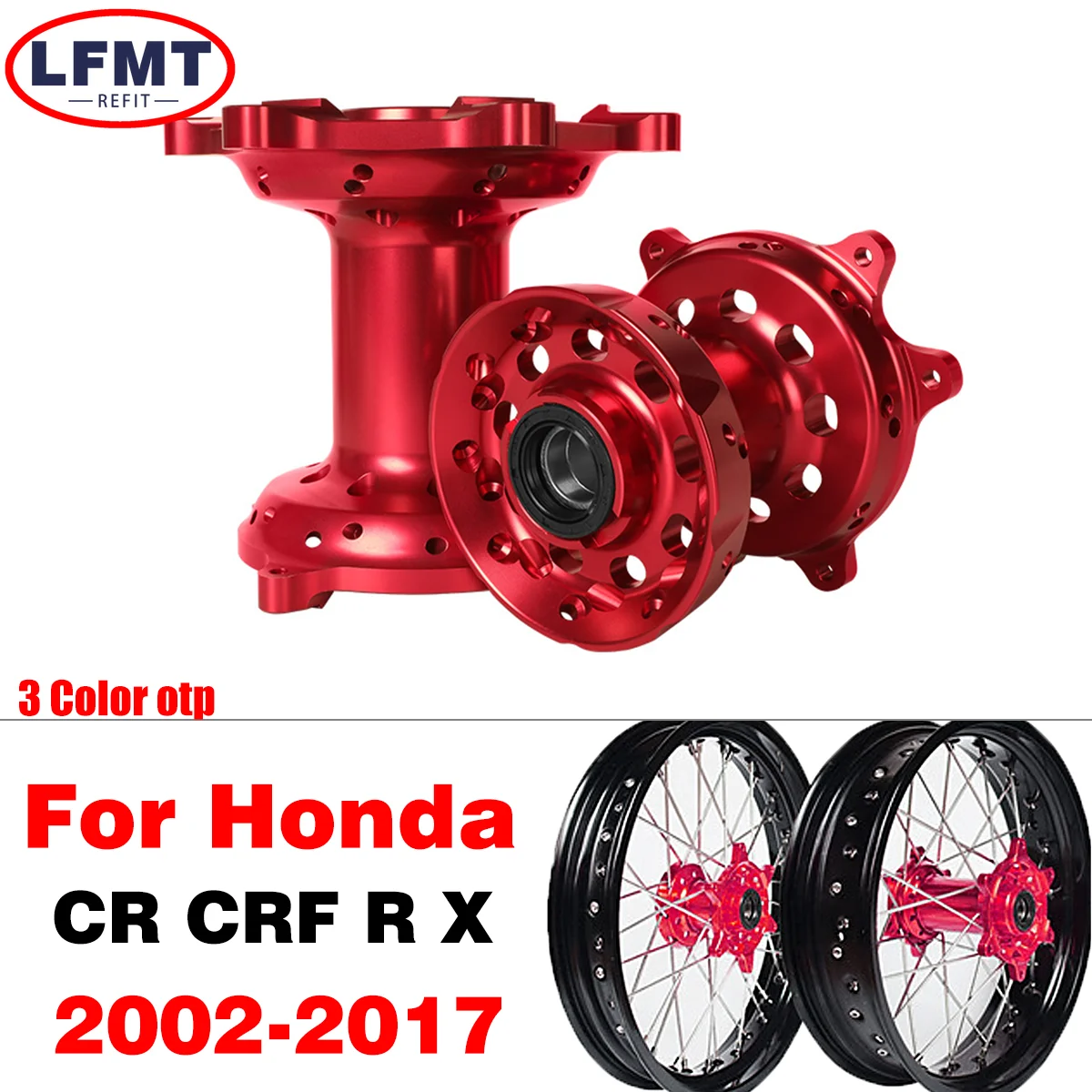 

Motorcycle Accessories 32/36 Holes Front Rear Wheel Hub CNC Aluminum Billet For HONDA CRF250X CRF450 CRF250RCR125 CR250 CRF450R
