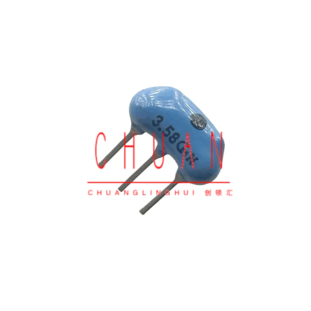 3.58M Ceramic Crystal Oscillator CST3.58MGW300A 3.58MHZ In-line 3-pin Black Dot 10pcs