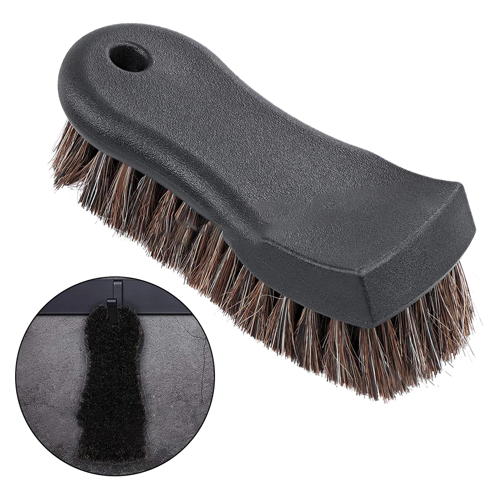 

Soft Horse Hair Leather Cleaning Brush Car Horse Hair Brush Gap Cleaning Brush Horsehair Detailing Car Interior Detailing Tool