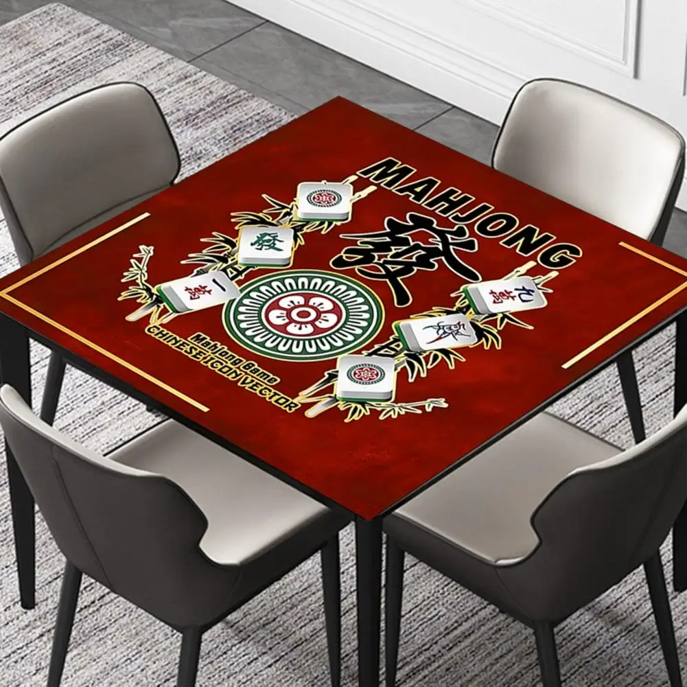 Anti-slip Table Mat Noise Reduction Mahjong Table Mat for Poker Domino Card Games Anti-slip Square Playmat for Mah Jongg Tile