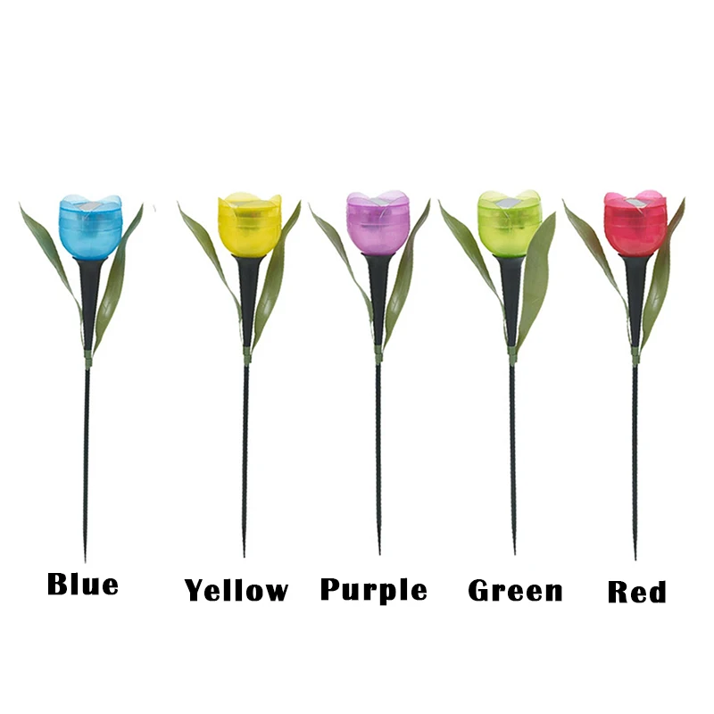 

1Pcs Garden Tulip Flower Shape LED Solar Powered Waterproof Tube Lawn Lights Standing Decor for Yard Outdoor Party IMNT