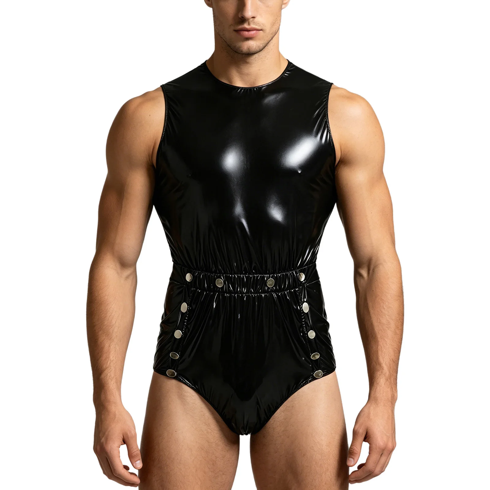 Einteiliger Badeanzug für Herren, wasserdichter Bodysuit, Badebekleidung, Knopf vorne, seitliche Reißverschlüsse, Trikot-Badeanzug, auslaufsicher, adaptive Kleidung – Detail 25