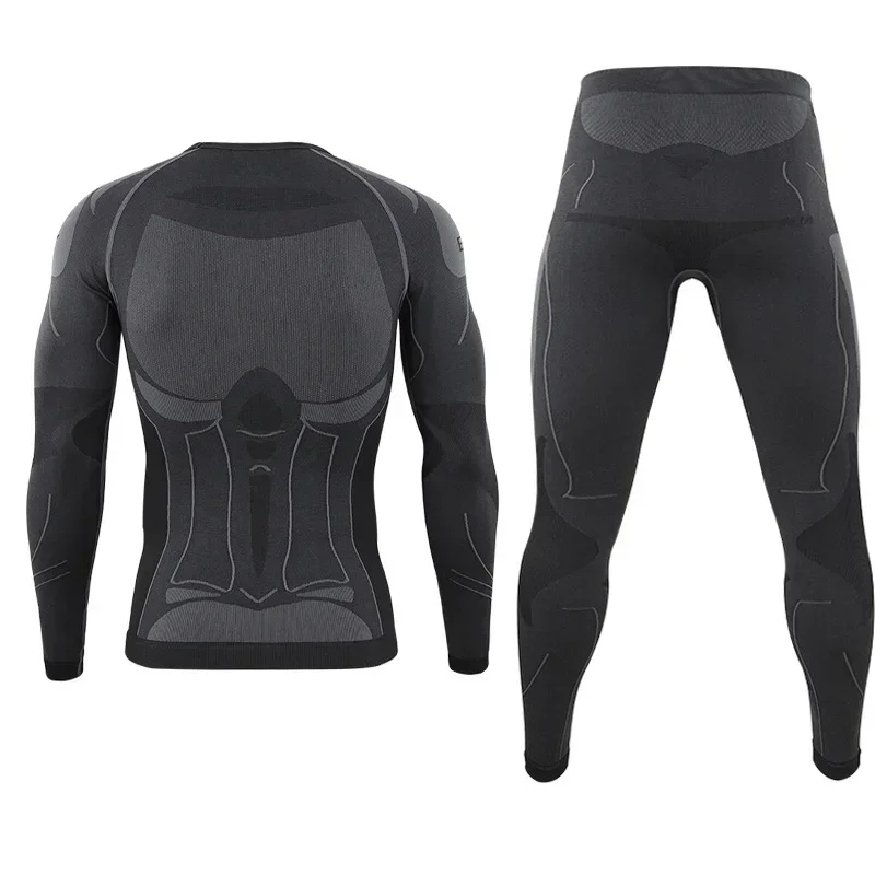 Men Seamless Sight Tactical Thermal Underwear Winter Sets Compression Fleece Function Training Thermo Underwear Long Johns