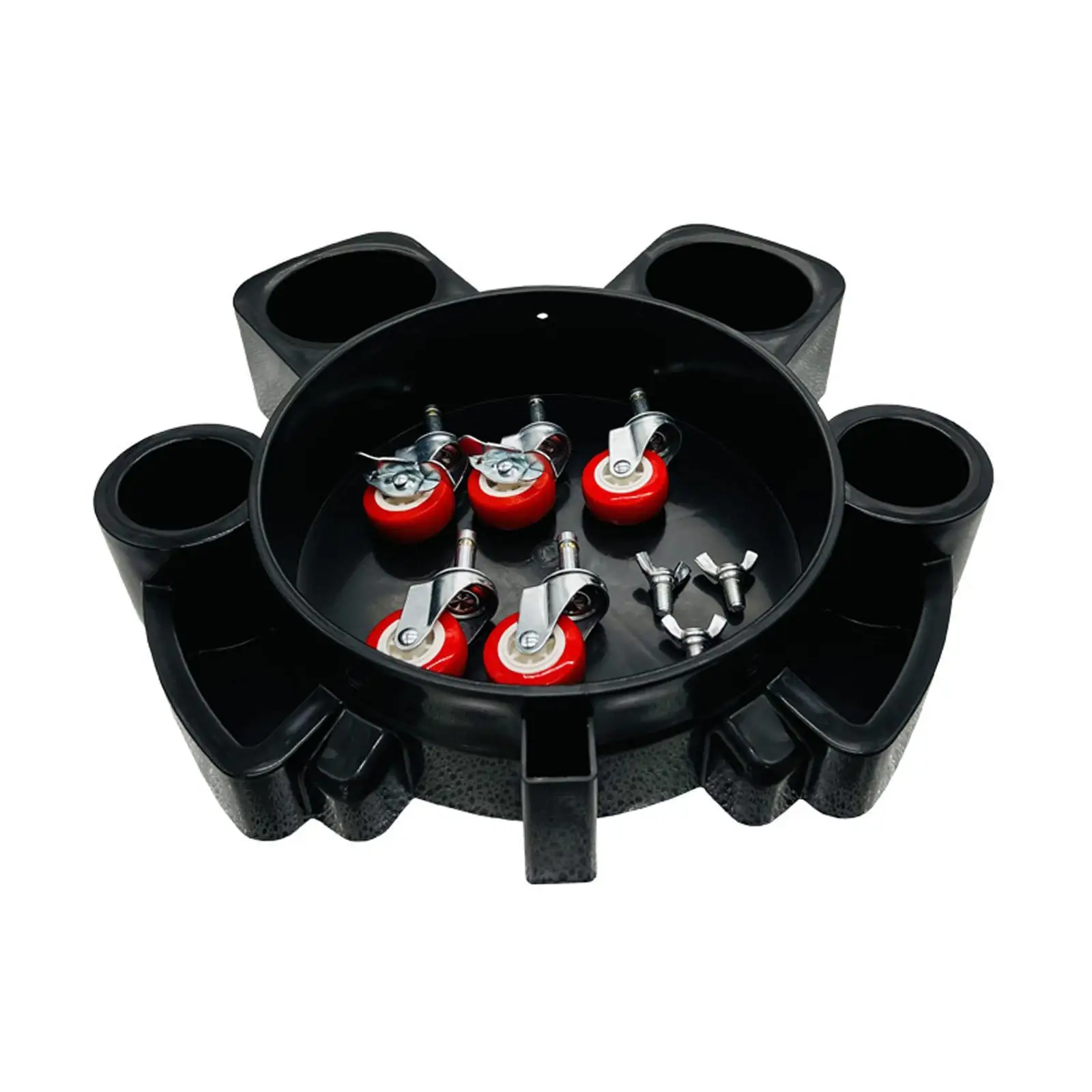 Bucket Dolly Black Rolling Bucket Dolly for Car Washing Detailing System