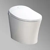 Heated Modern Smart Toilet Upgraded Self Cleaning One Piece Toilet with Warm Elongated Seat White Tankless Toilet 1