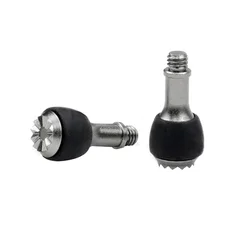 BRDRC Anti-Skid Aluminum Alloy Joystick Thumb Rocker Accessories (2-Pack) (Black Joystick)