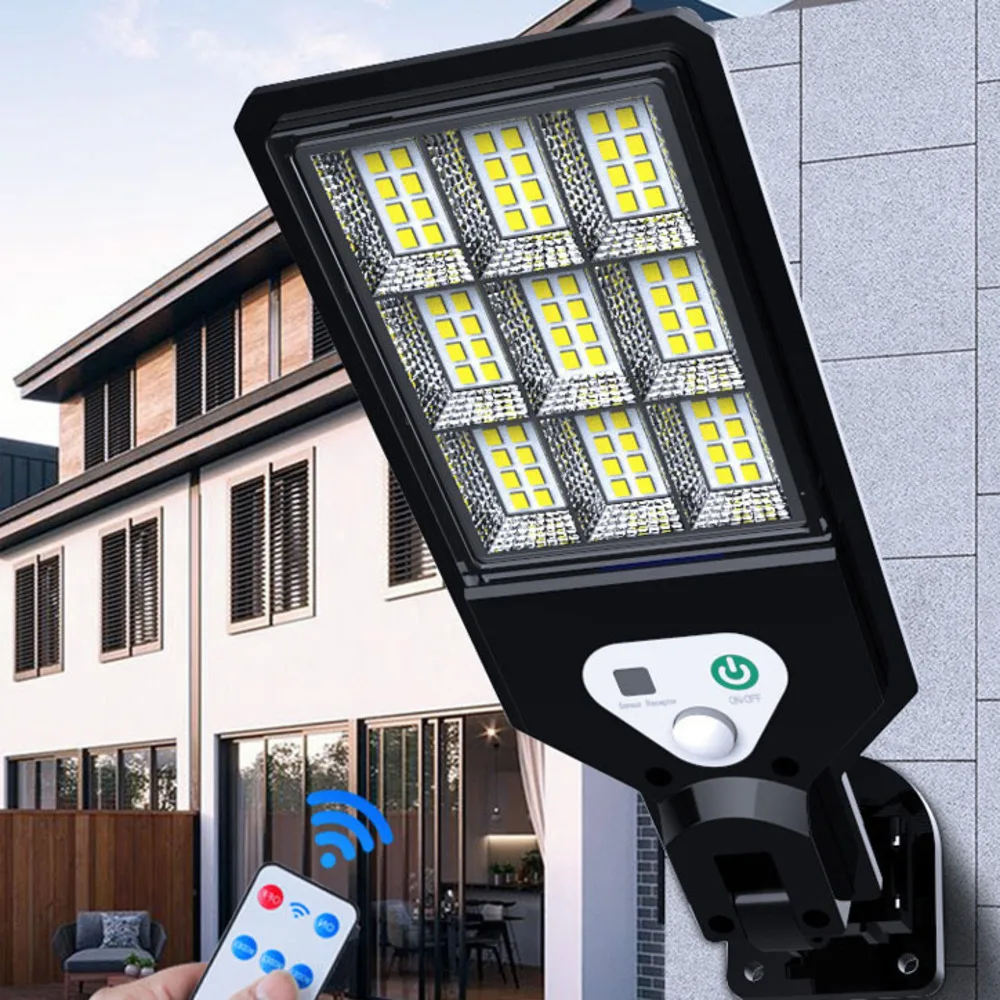 

Solar Panels Street Light Outdoor Solar Lamp Powered Sunlight Wall Light Waterproof PIR Motion Sensor Street Light for Garden