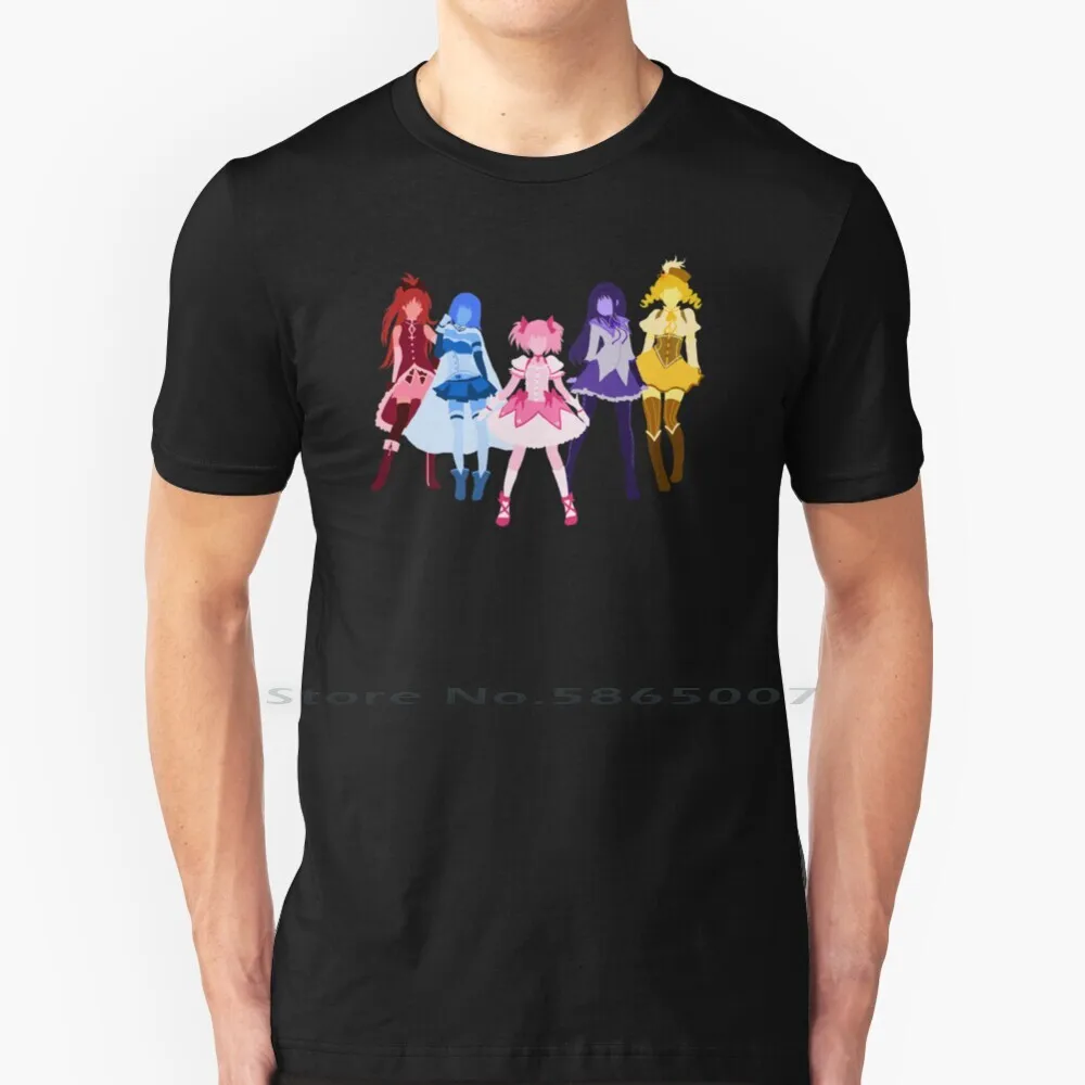 Maglietta Magica Del Malato 100% Cotone Puella Magi Madoka Magica Madoka Kaname Homura Akemi Sayaka Miki Kyako Sakura Mami Tomoe