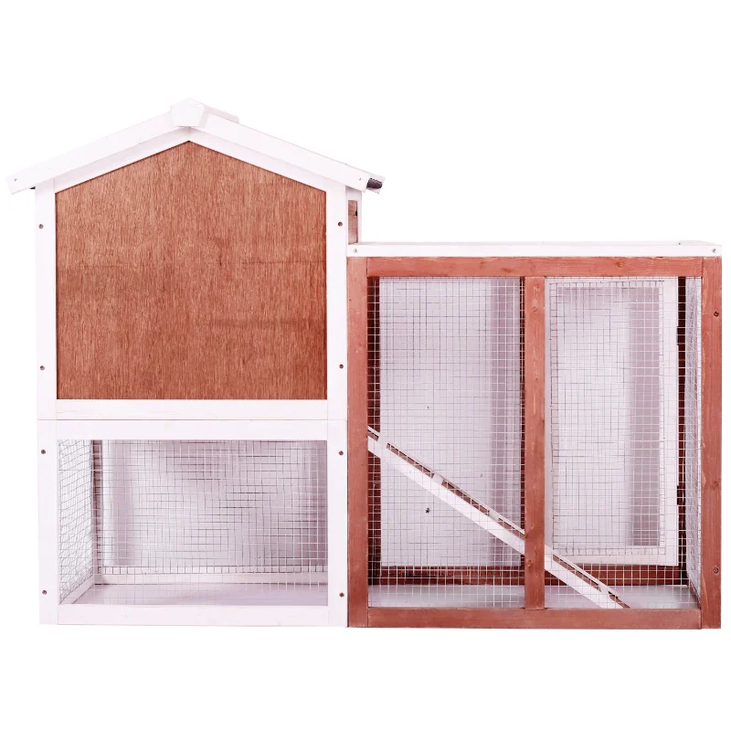 

US Spot Outdoor Large Chicken Coop Cage Wooden Rabbit Hutch Pet House