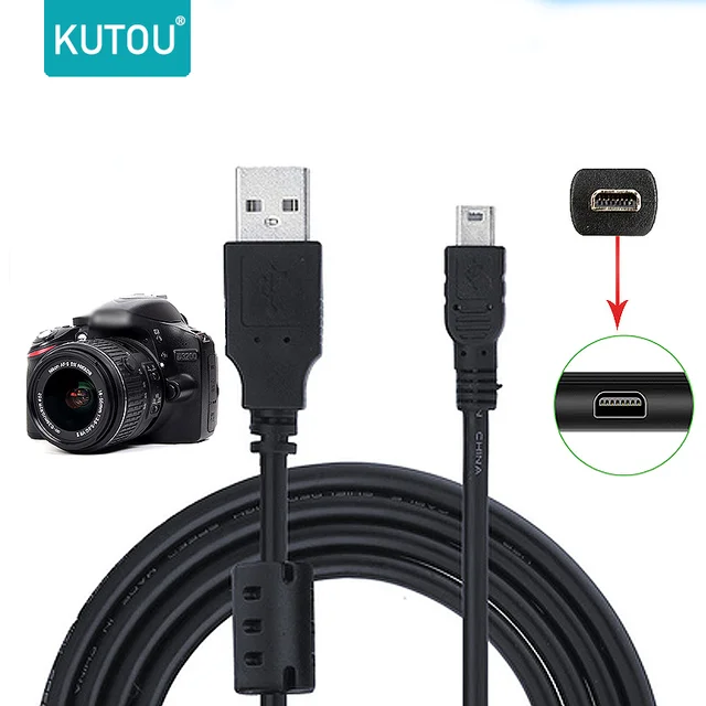 Cable Usb De Carga Y Sincronización De Datos Para Cámara, Cable De Transferencia Compatible Con Cámara Digital Sony Cybershot Dsc-h200 H300 Dsc-w710 W830 W370 - Cables Flex Cámara - AliExpress