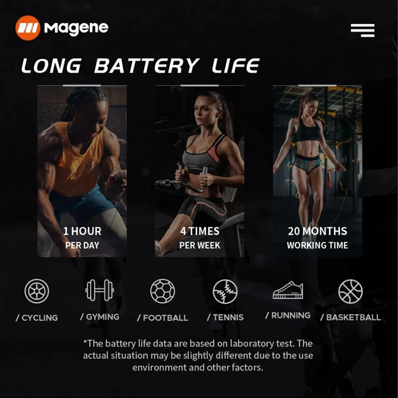 GEOID HS500 심박수 모니터 무버 GPS 블루투스 ANT 센서, 가슴 스트랩 사이클링 컴퓨터 센서, Wahoo Garmin 스포츠 모니터