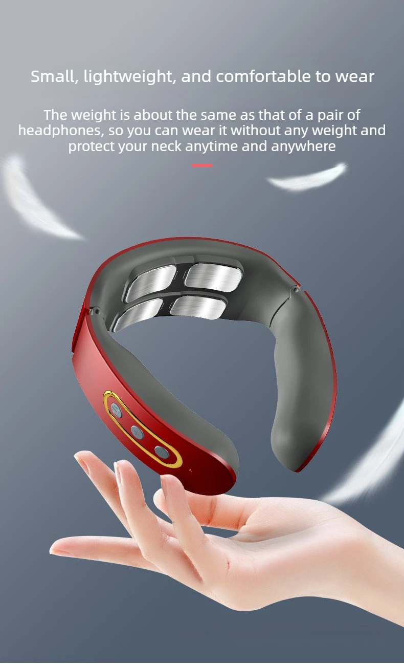 Electric Wireless Pulse Neck And Shoulder Massager For Pain Relief_voghion.com
