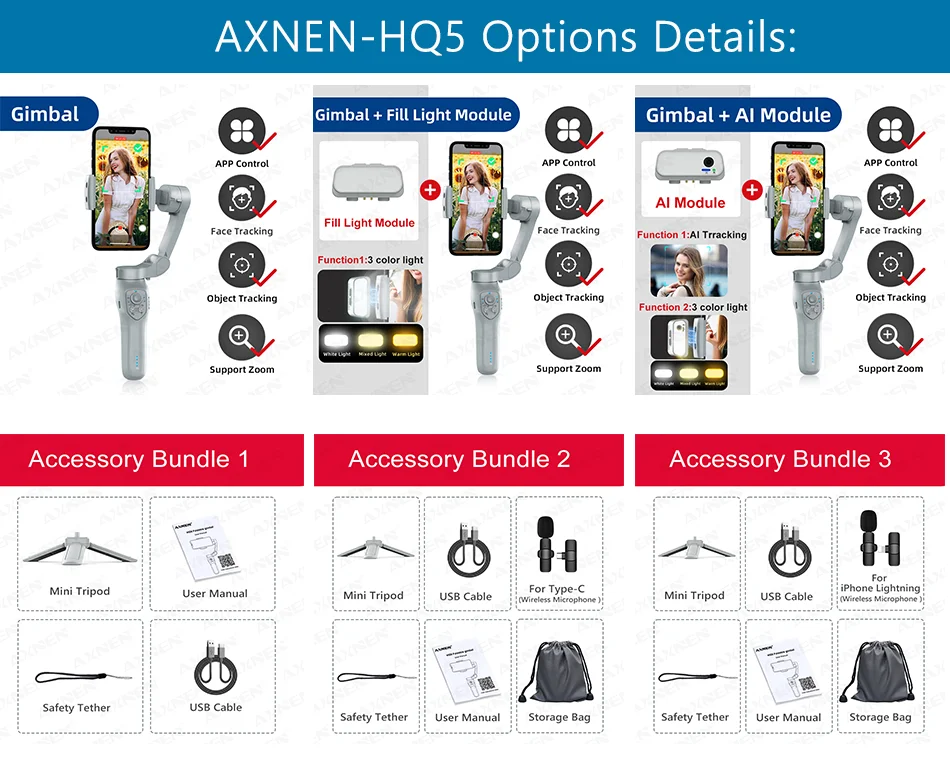 AXNEN スマートフォン用3軸ジンバル スタビライザー ハンドヘルド式 三脚付 Amazon.co.jp: AOCHUANスマホ用3軸ジンバル動画撮影用
