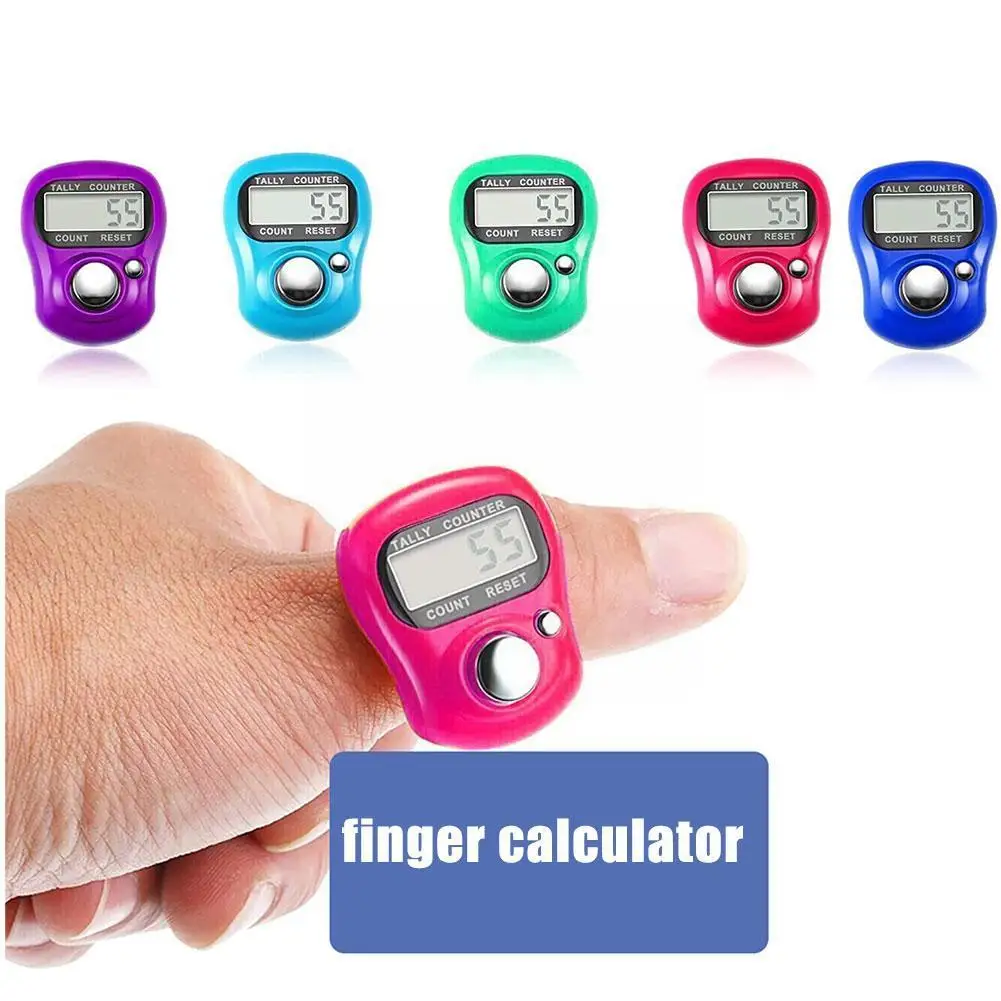 

1 Pc Finger Calculator Small Light Easy To Carry High-precision Number Plastic Hand Counters Manual Sensor Display Fi F6x8