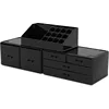Makeup Organizer 3 Pieces Cosmetic Storage Case with 6 Drawers (Black) 6