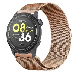 Milanese Magnetic Metal Bracelet Strap, 20mm/22mm Ocean Wristband - Suunto Vertical 2 - 1 (Rose gold)