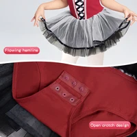Girls Ballet Dress Puff Short Sleeve Ballet Tutu Dress Kids Ballet Leotard Dress Birthday Dress up Girls Dance Costume Dancewear - Image 5