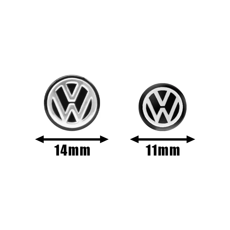 2026 핫 포 폭스바겐 11/14mm 자동차 키 스티커 리모컨 키케이스 엠블럼 장식 액세서리 (폭스바겐 폴로 T5 B 용)