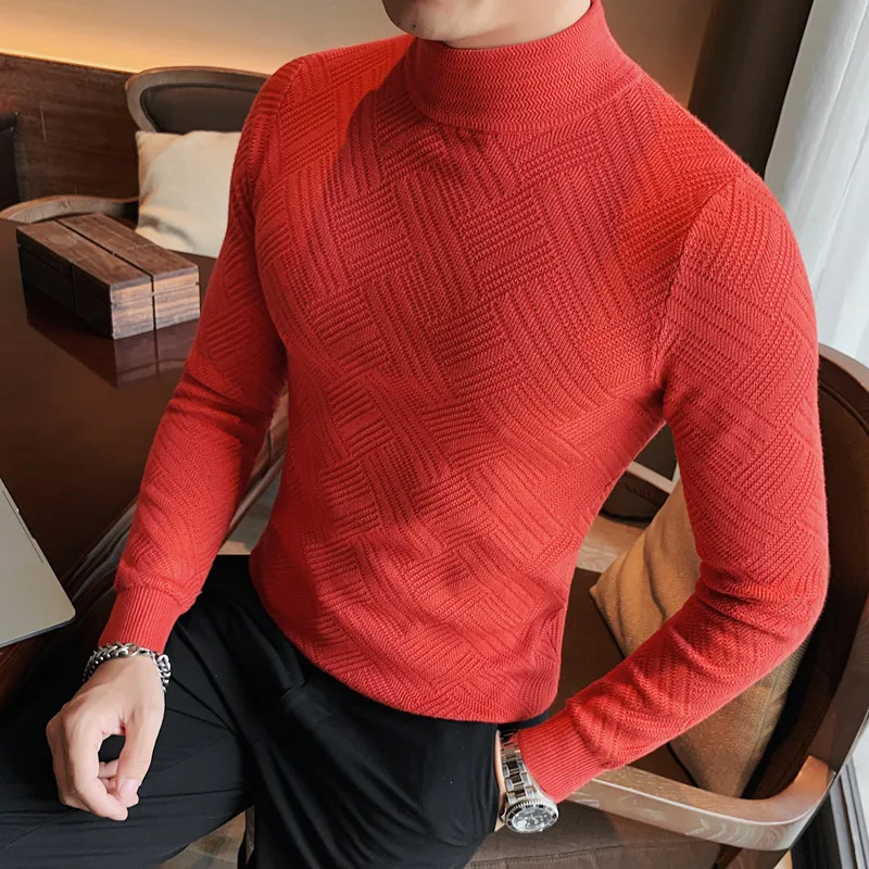 Autumn-Winter-Jacquard-Half-Turtleneck-Long-Sleeve-Warm-Sweater-Brand ...