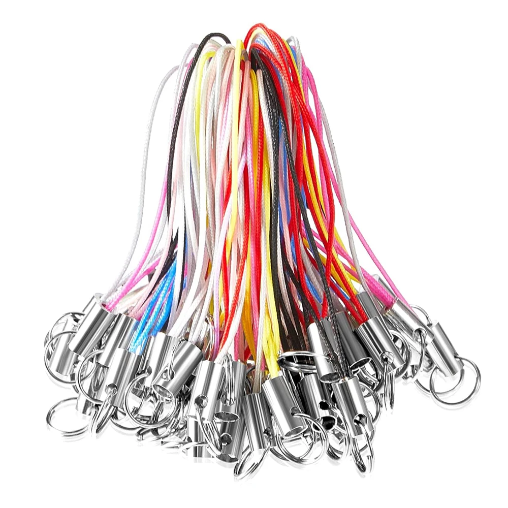 Lhbwhiz 100 Stück Handyanhänger Mit Karabiner - Abnehmbare Phone Lanyards Für USB Sticks & Schlüssel