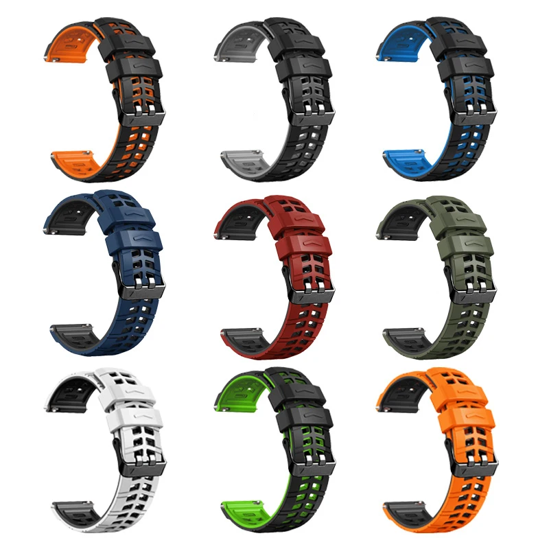 High-Performance Silicone Band for Men - Durable 22mm Strap in Sleek Design