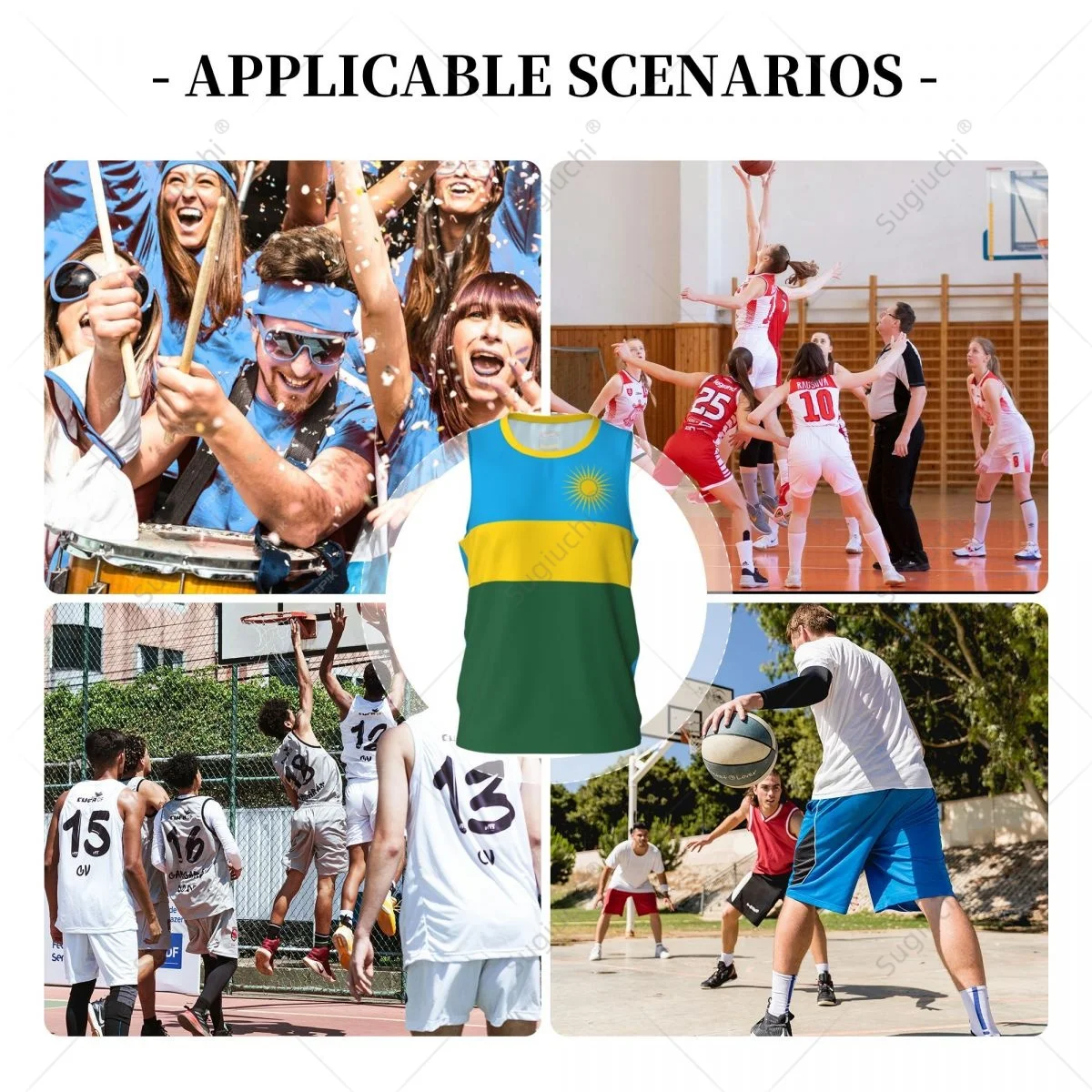 Rwanda Flag Men Basketball Sports Running Fitness Multifunction Sleeveless tshirt Exclusive Name Nunber