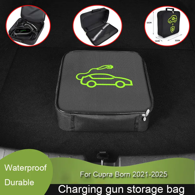 Ev Car Portable Charging Cable Storage Borsa Per Il Trasporto Scatola Di Immagazzinaggio Del Bagagliaio Ignifuga Impermeabile Per Accessori Cupra Born