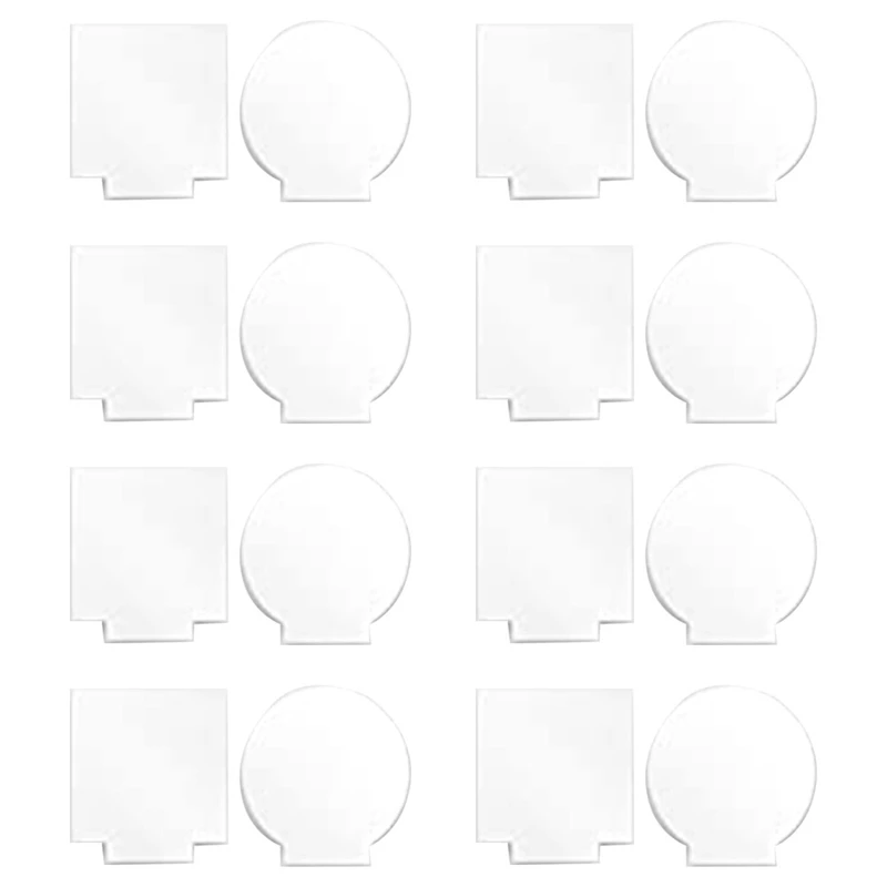 

16 Pcs Acrylic Sheets 16 Pieces 2 Mm Acrylic Organic Glass Sheets Transparent Acrylic Plates Round Squares