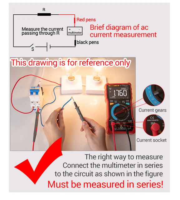 Aneng SZ305 High Precision Anti-Burn Portable Intelligent Digital