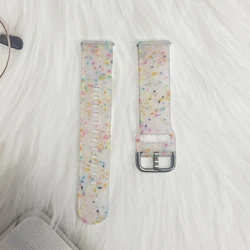 Premium Silicone Watch Band - 20/22mm Adjustable Wrist Strap Bracelet for 22mm width strap (Transparent)