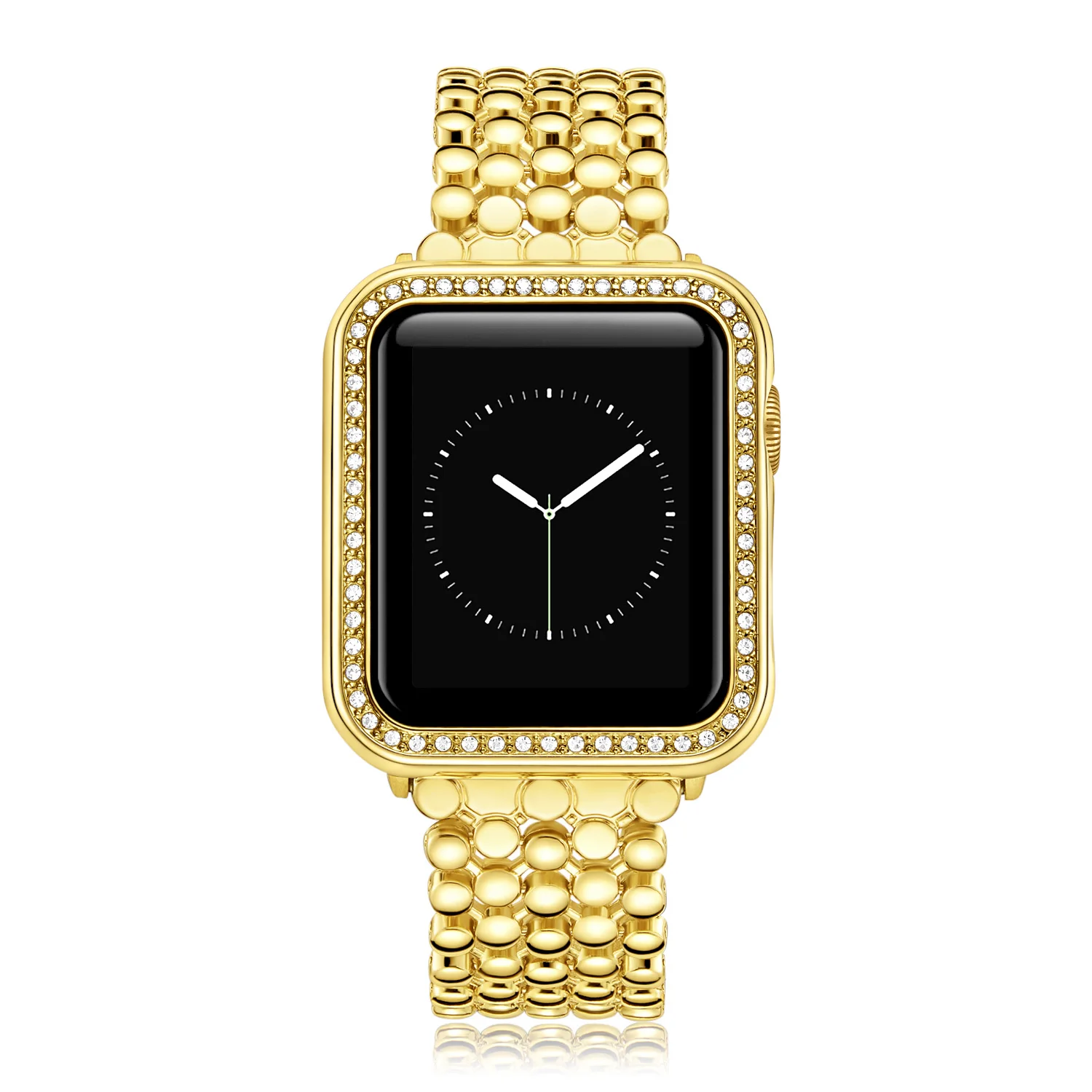 Metal diamond case for Apple watch 45mm 41mm 44mm 40mm 42mm 38mm Stainless steel protective case for iwatch 8 7 6 5 4 3 SE shell