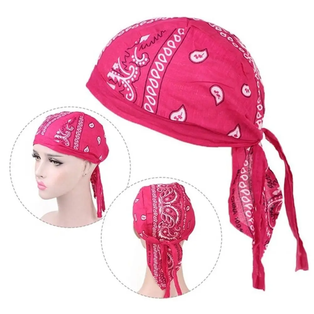 Fashion Party Hat Headscarf Hip-Pop American Outdoor Sports Pirate Hat Cotton Printed Single Cashew Multi-Color Headscarf