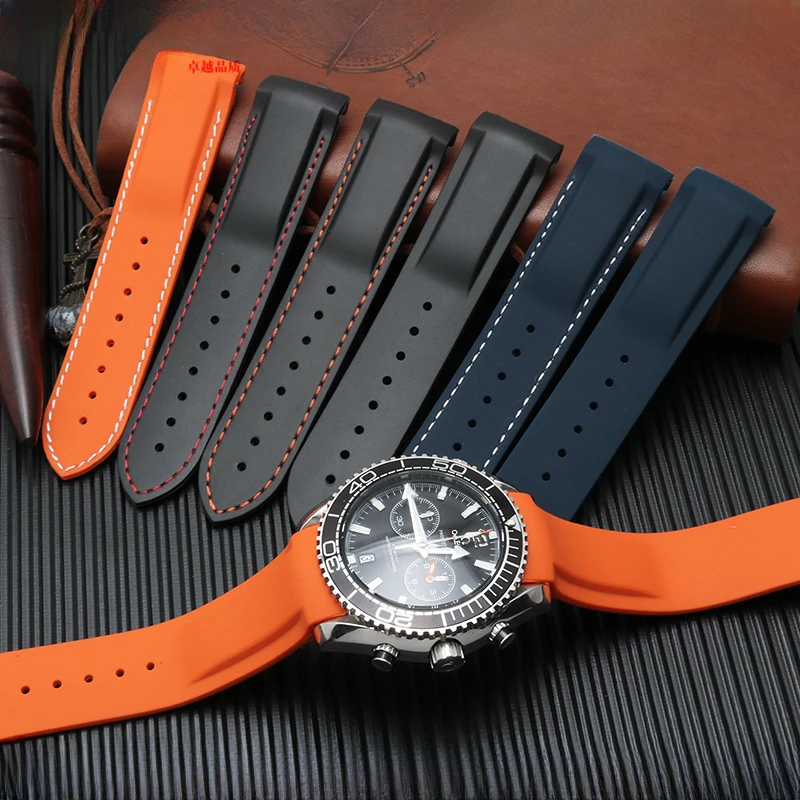 Accessori Da Uomo In Silicone Per Omega Seahorse Universe Longines Conquest Mido Citizen Blue Light Kinetic Energy Watch Band 22 20Mm