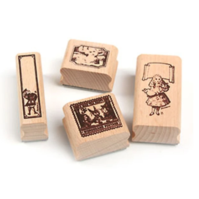 Vintage  Decoration Stamp Set DIY wooden rubber stamps for scrapbooking standard stamp 6