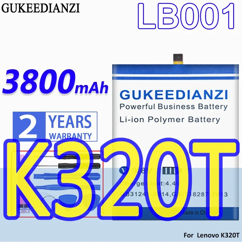 

Аккумулятор GUKEEDIANZI большой емкости LB001 3800 мАч для Lenovo K320T