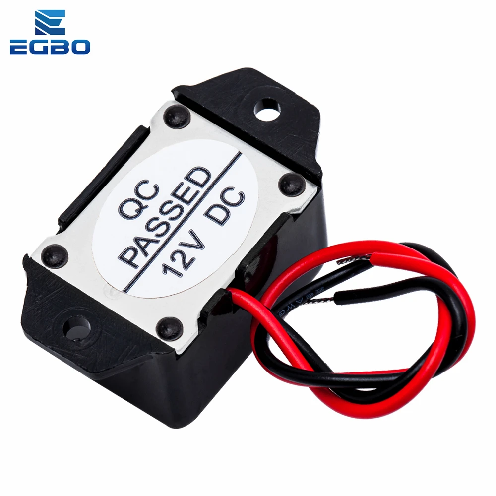 EGBO 미니 전자 알람 부저, DC 12V 85dB, 일정한 톤 하이 퀄리티, 1-10 개