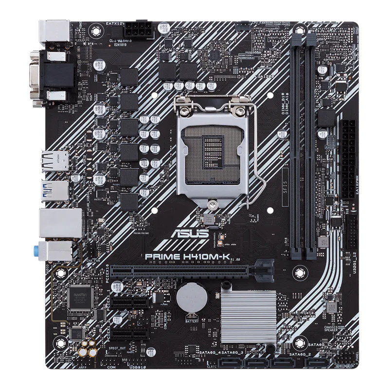 Новая Оригинальная настольная Материнская плата Asus PRIME, Intel H410 H410M DDR4 LGA 1200 i7/i5/i3 USB3.0 M.2 SATA3