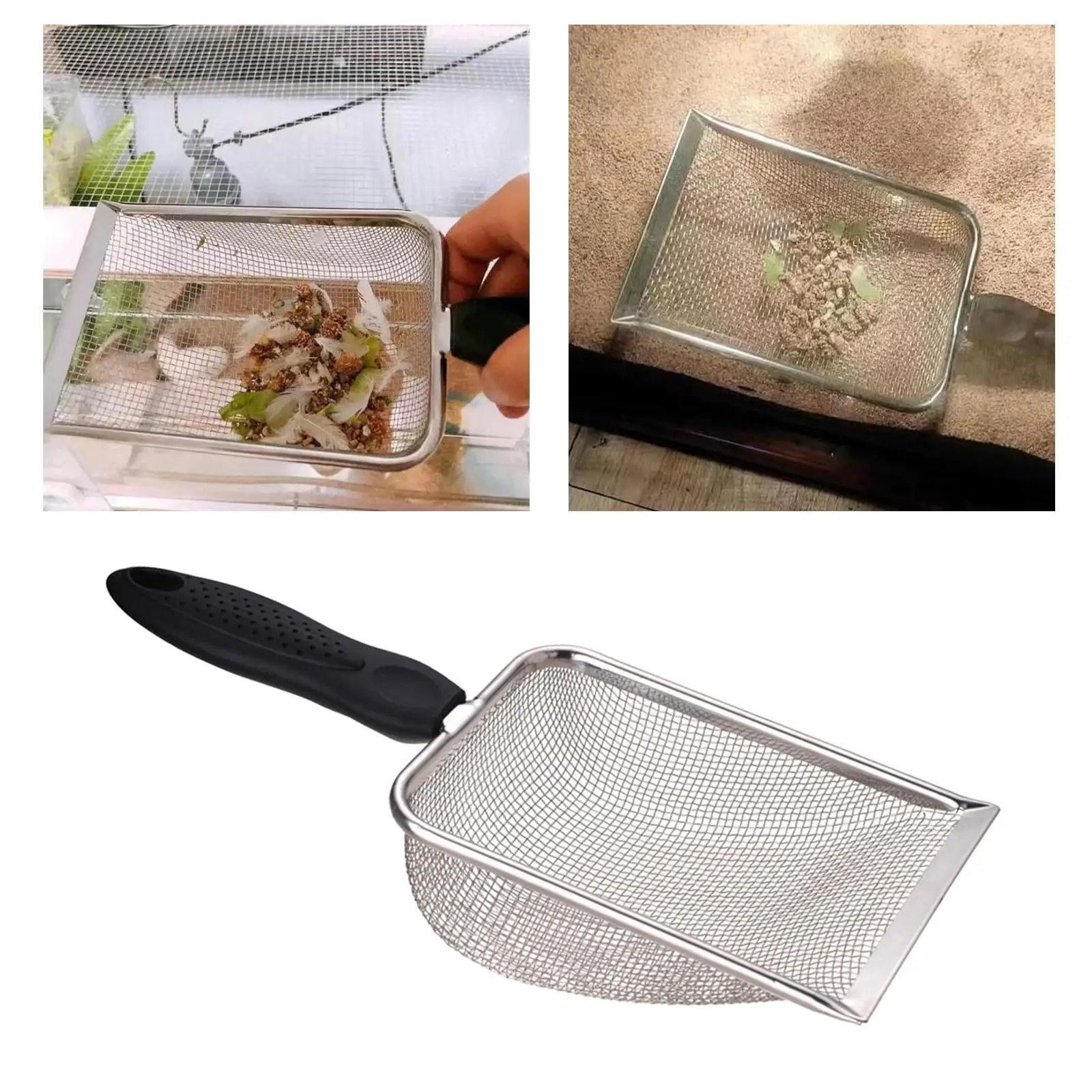 Pet Cleaning Tools Stainless Steel Reptile Sand Shovel Cat Litter Shovel Scoop