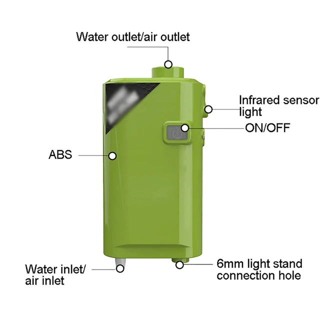 Tragbare Automatische Wasser Saugpumpe Wasser Pumpen Oxygenation Pumpe  Outdoor Angeln Wasser Collector mit LED Licht - AliExpress