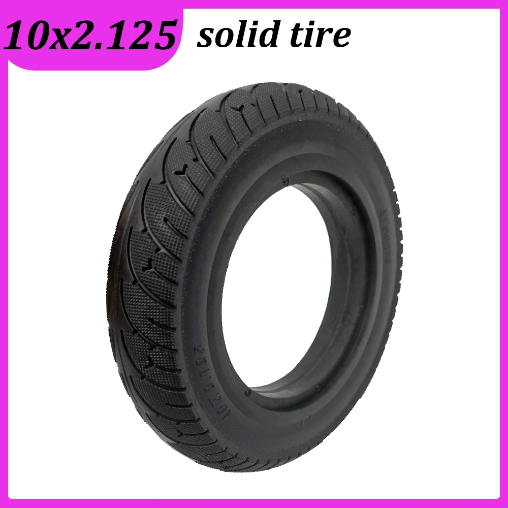 

10x2.125 Solid Tire Synthetic Rubber Inflation Free Tyre for 10 Inch Electric Scooter Wheel Explosion-proof Replacement Parts