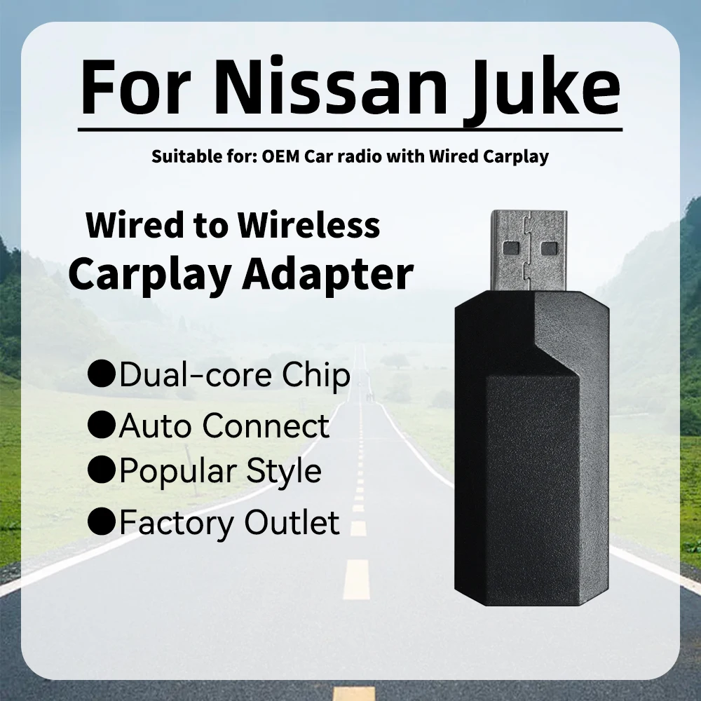 

New Mini Apple Carplay Adapter for Nissan Juke Smart AI Box Car OEM Wired Car Play To Wireless Carplay USB Dongle Plug and Play