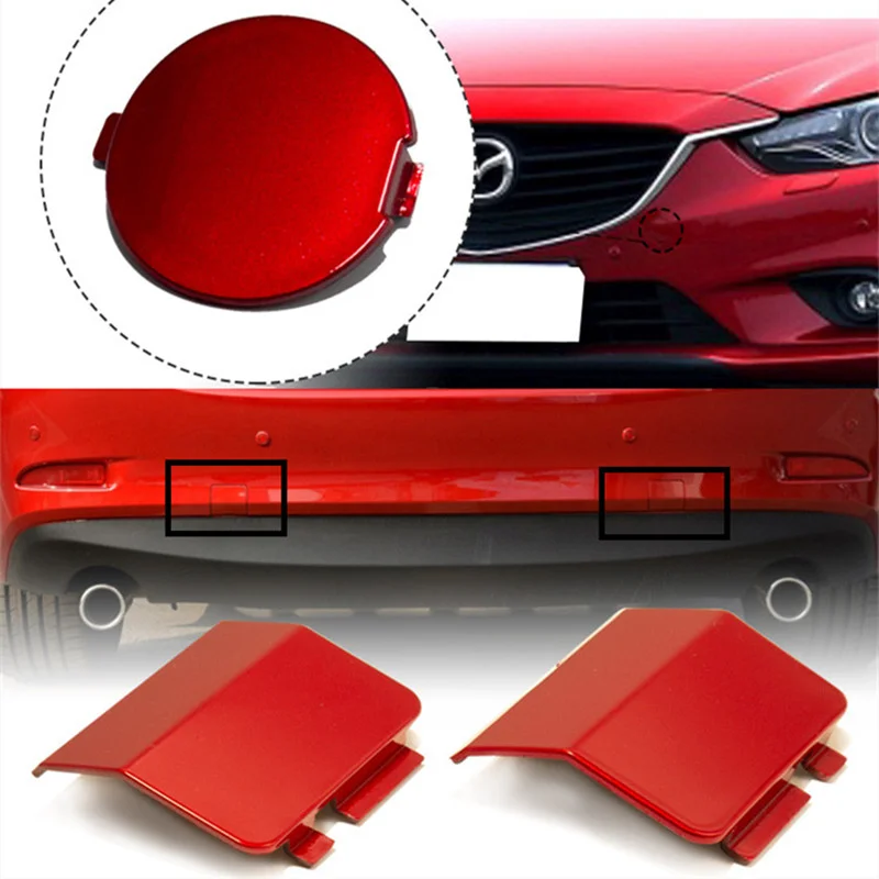 

Car Accessories for Mazda 6 Atenza Sedan 2013 2014 2015 2016 Front Rear Bumper Towing Hook Cover Decorative ABS Hauling Eye Cap