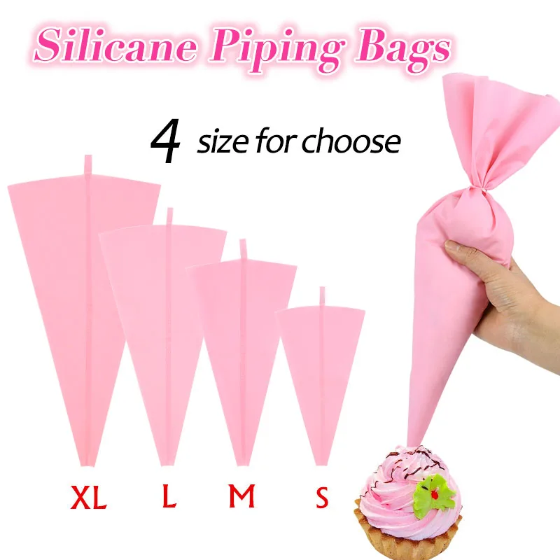 15/17/19/22cm Kitchen Gadgets Cream Pastry Bag Soft Silicone Icing Piping Bags Baking Accessories For Home Birthday Cake Decor