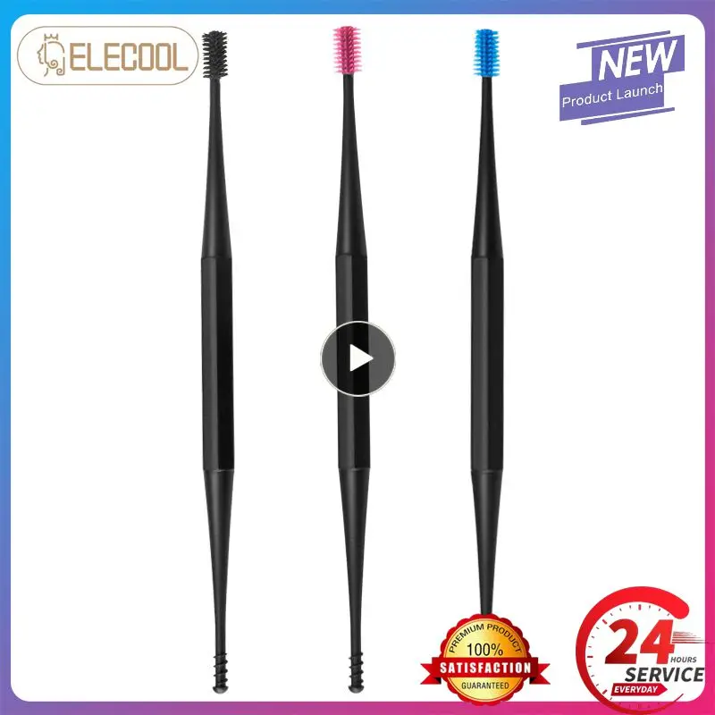 Reusable Cotton Swab Spiral Ear Wax Remover Silicone Sticks Double-headed Ear Pick Cleaning Tool For Cleaning Makeup