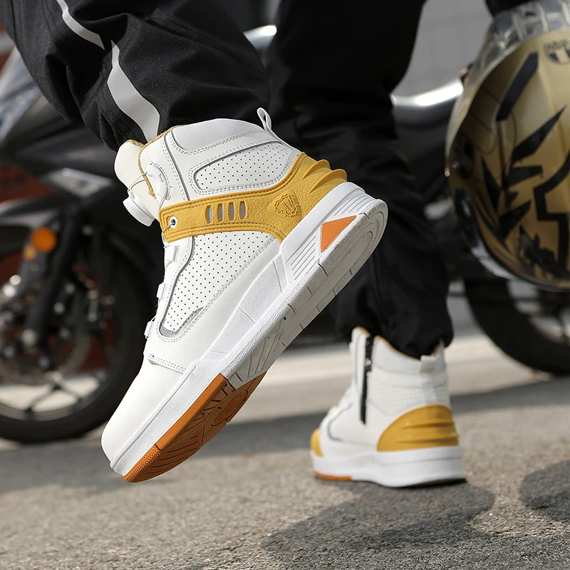 Motorcycle protective boots men four season cycling off-road short boots casual fashionable commuting anti slip riding