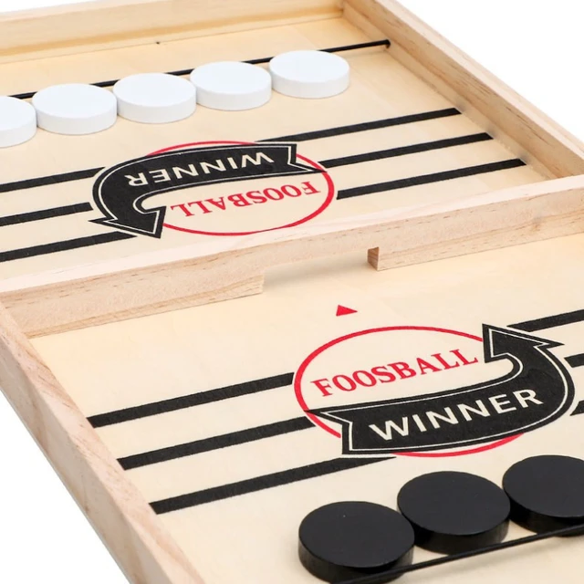 Fast Pace Sling Puck Game Foosball Winner Board Game Tabletop Hockey Catapult Chess Hand-eye Coordination Training Toys for Kids