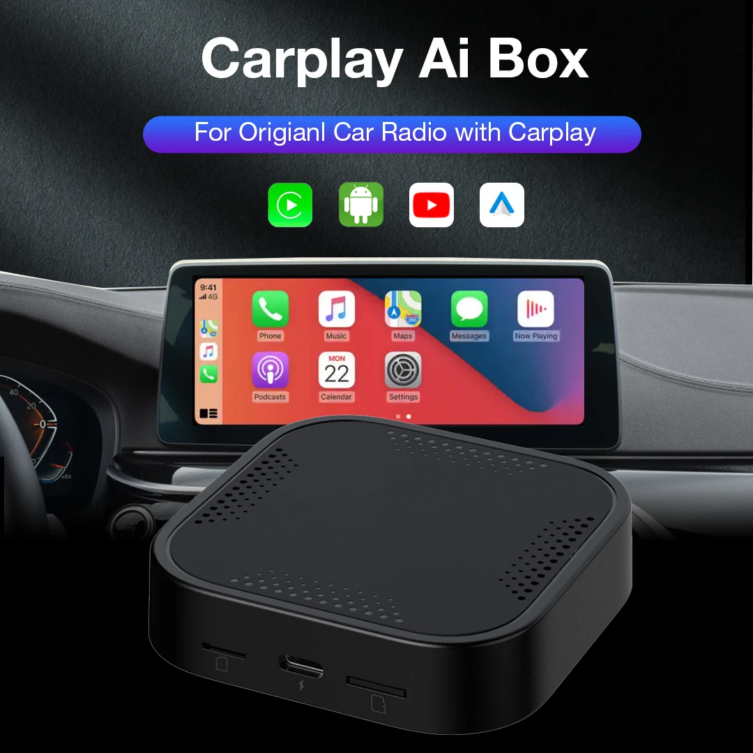 Wireless Apple Carplay Dongle Android Auto Ai Box Android 9.0 Activator